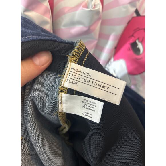 Lane Bryant Jeans 26 SHORT High Rise Flare Tighter Tummy Blue Denim - Picture 13 of 13